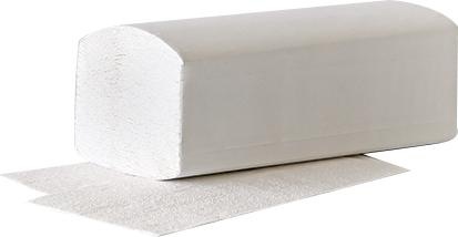 Actual product image Fripa Towel paper ECO, 250 x 230 mm, V-fold, white 2-ply, made from 100% recycled paper - 1 piece (4012104 (1 x)