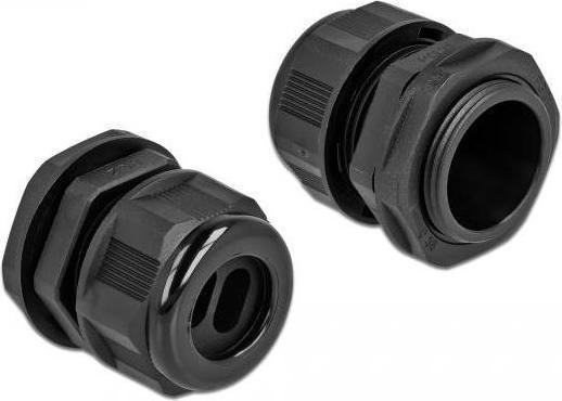 Image du produit Delock Presse-étoupe PG21 pour câble plat avec deux entrées de câble noir 2 pièces
