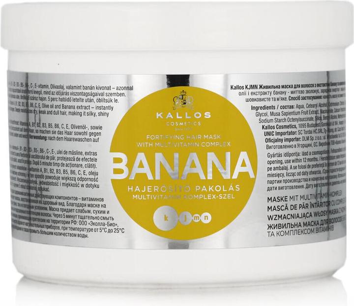 Image du produit Kallos Cosmetics Masque capillaire fortifiant à la banane (500 ml)