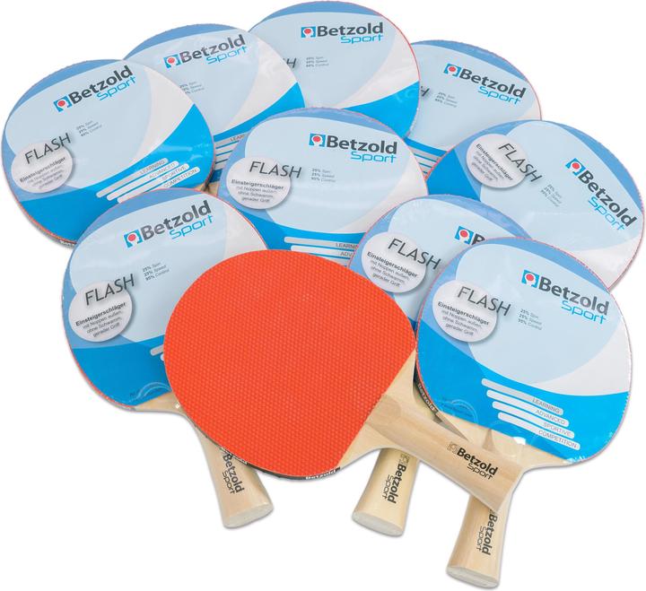 Betzold Sport Table tennis bats Flash, set of 10