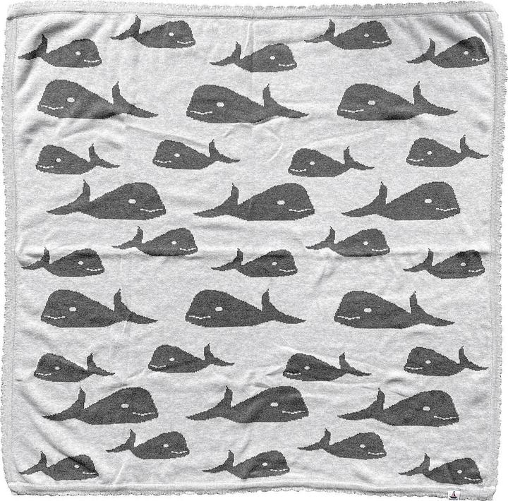 Produktbild Hansekind Strickdecke 'Wal' (80 x 80 cm)