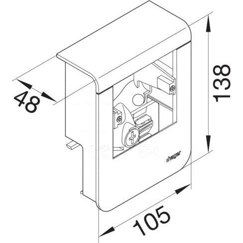 Thumbnail - Hager TEH SL20080901D3 Geräteträger uni design SL 20x80 Dekor Ahorn, Elektronikzubehör + Gehäuse, Braun