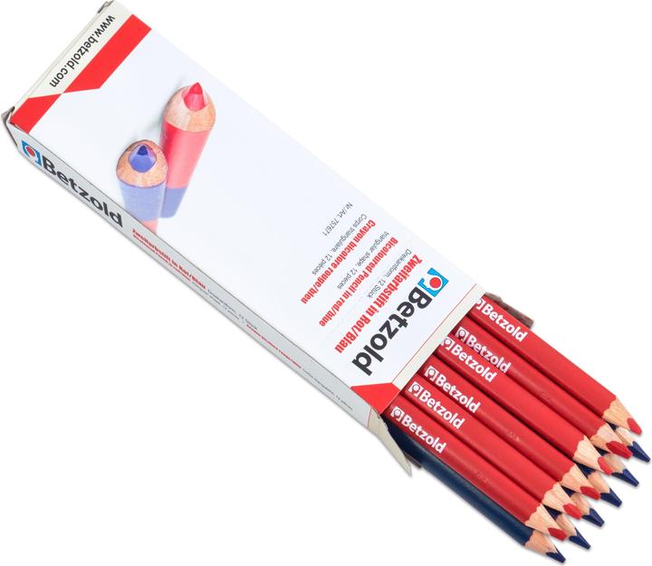 Produktbild Betzold Zweifarbstift in Rot/Blau (12x)