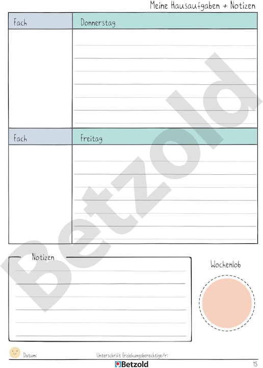 Produktbild Betzold Schüler-Logbuch (A5, Deutsch)