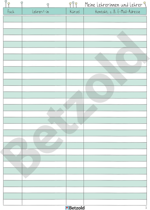 Produktbild Betzold Schüler-Logbuch (A5, Deutsch)