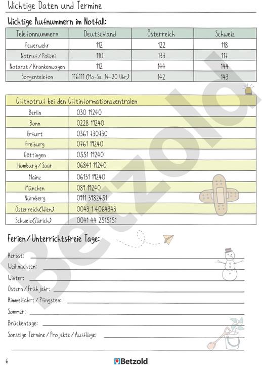 Actual product image Betzold Student Logbook (A5, German)