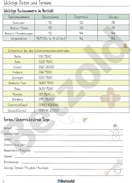 Produktbild Betzold Schüler-Logbuch (A5, Deutsch)