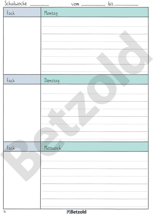 Produktbild Betzold Schüler-Logbuch (A5, Deutsch)