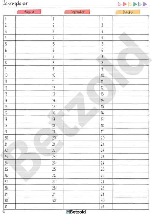 Actual product image Betzold Student Logbook (A5, German)