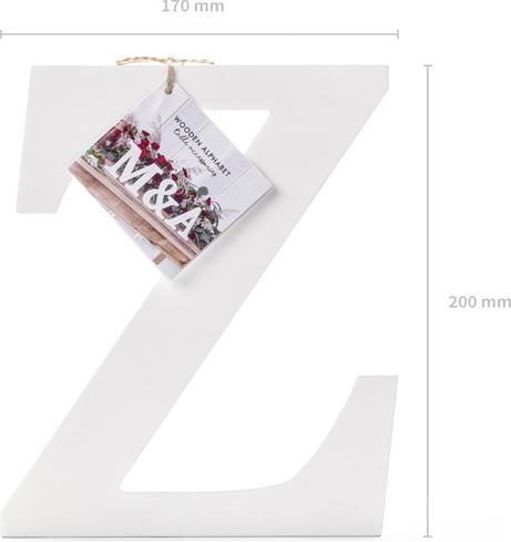Produktbild Partydeco Holzbuchstabe "Z" weiss