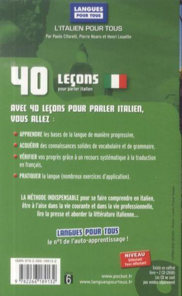 Image du produit 40 leçons pour parler italien (Français, Noaro Pierre, Cifarelli Paolo, Louette Henri, 2020)