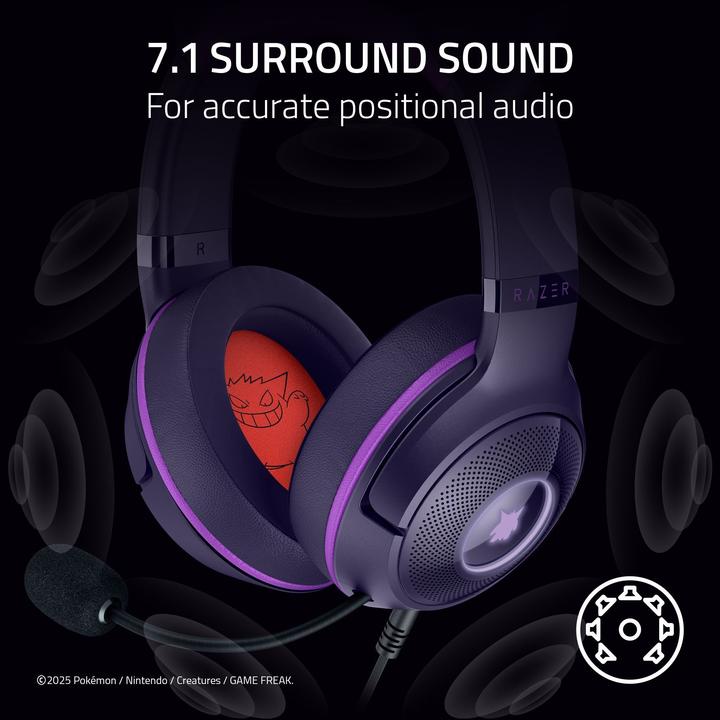 Actual product image Razer Kraken Kitty V2 - Pokémon Gengar Ed. (Cable)