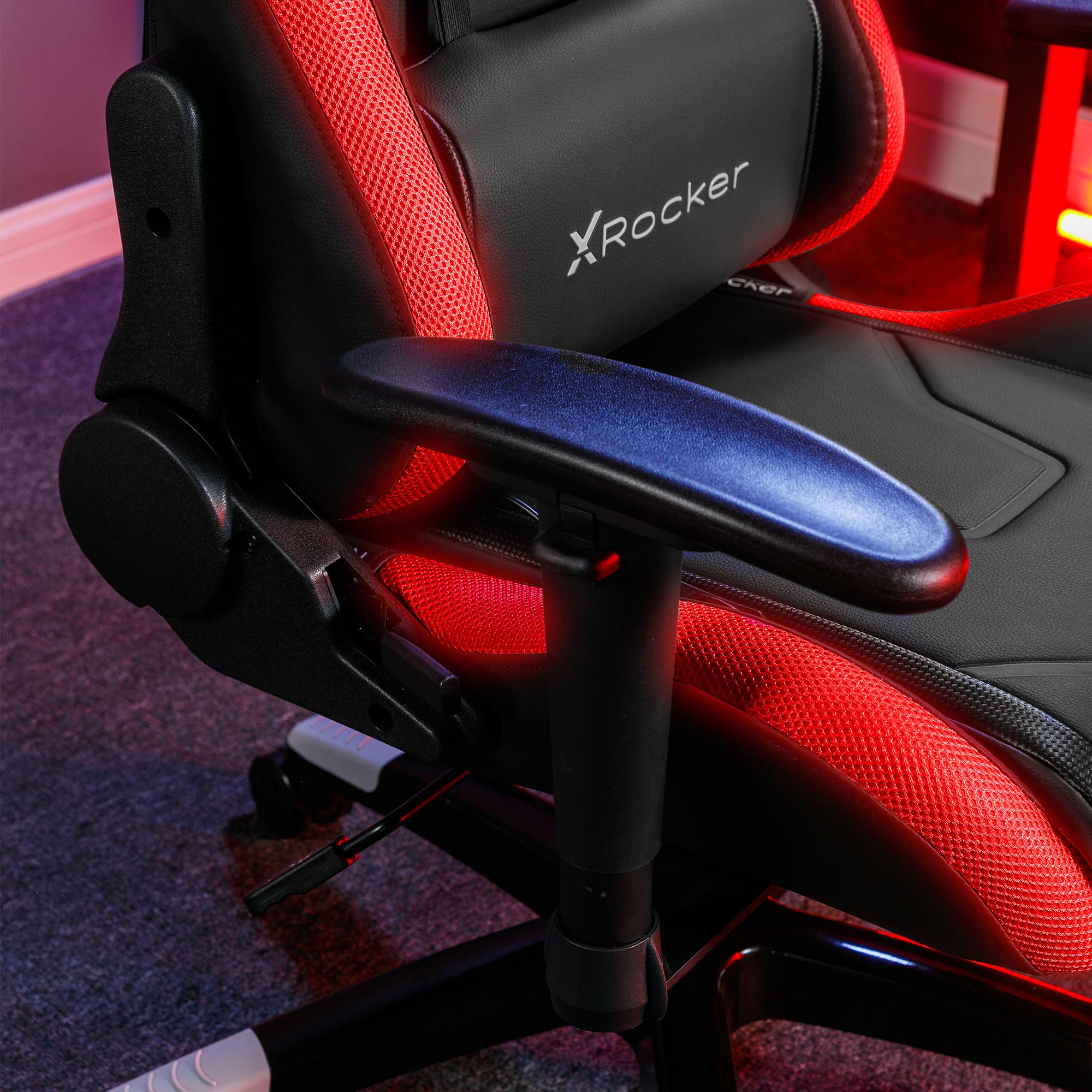 Thumbnail - X Rocker Chaise de jeu eSports compacte RVB Agility JR Noire/Grise, Gaming Stuhl, Schwarz