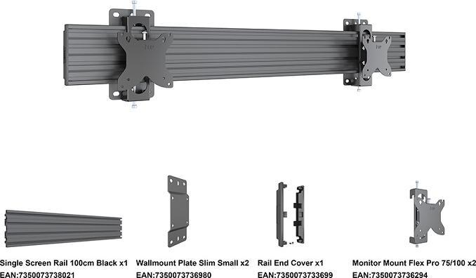 Image du produit Multibrackets Support mural Side by Side, 27"-32 ",VESA 75x75- (Mur, 20 kg, 27" - 32")
