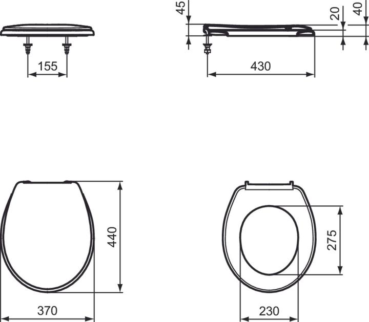 Actual product image Ideal Standard toilet seat