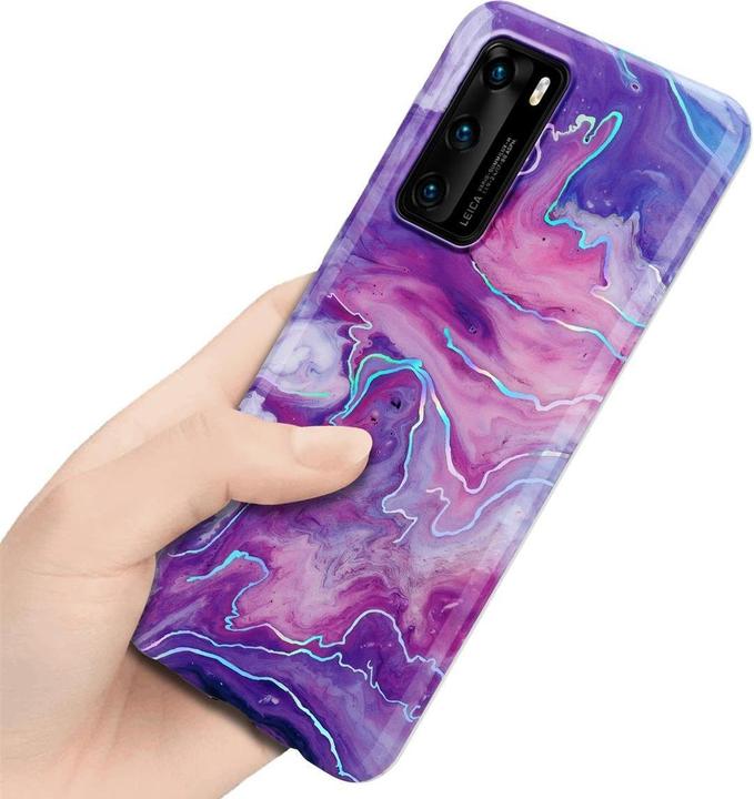 Image du produit Cadorabo Couverture IMD TPU Marbre coloré (Huawei P40)