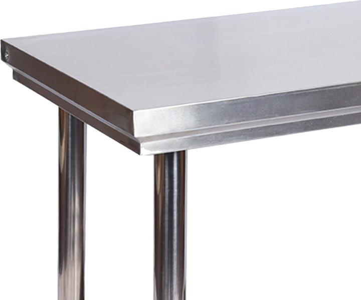 Immagine prodotto Wiltec Tavolo da lavoro in acciaio inox Tavolo in acciaio inox con ripiano per catering 120x60x85cm