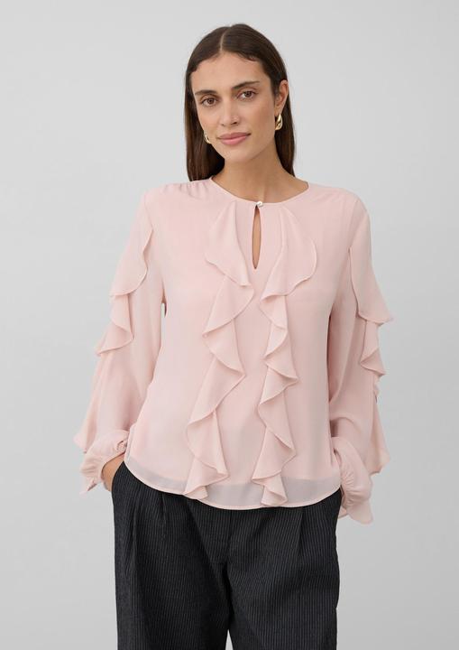 Immagine prodotto s.Oliver Bluse Leichte Volant-Bluse mit Viskose-Futter (46)