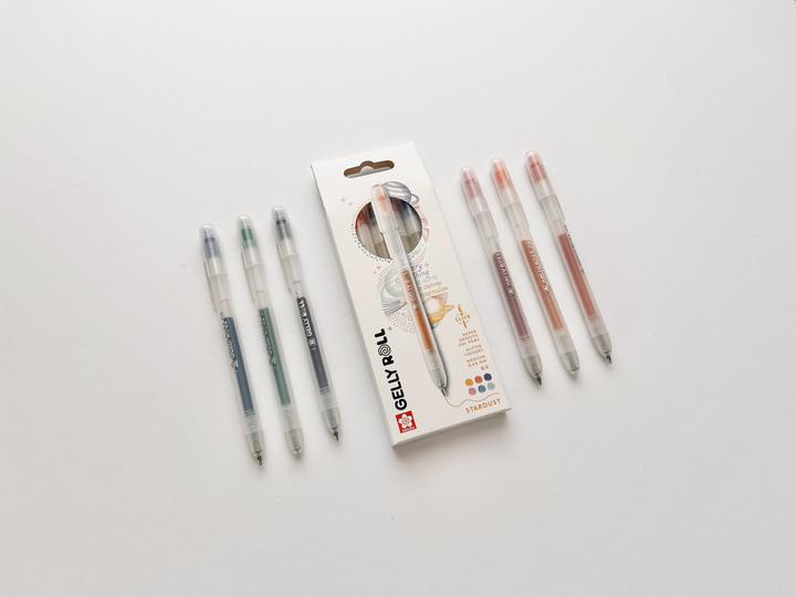 Productafbeelding Sakura Gelly Roll Retractable Classic Gelschreiber transparent 0,45 mm, Schreibfarbe: farbsortiert (Blauw, Groen, Lila, Oranje, Rood, Roze, 1x)