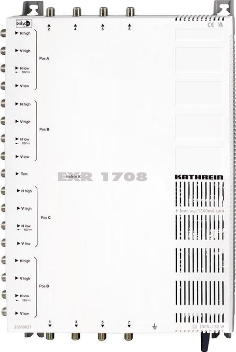 Actual product image Kathrein EXR 1708 Multiswitch for satellite signal (Various)