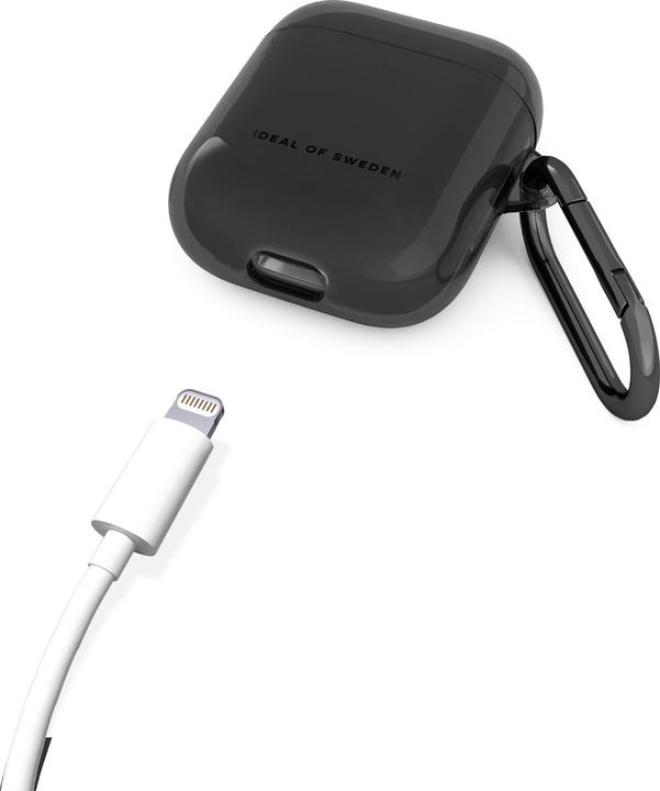 Productafbeelding iDeal Of Sweden Airpods laadimiskarbiümbris (1/2 gen) Heldere hoes, zwart getint (Koptelefoon tas)