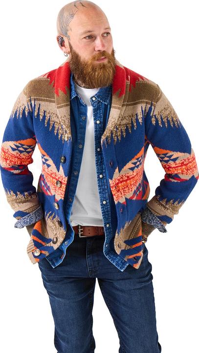 Produktbild Joe Browns Aztec Knit Pattern Wild Side Shawl Neck Cardigan (S)