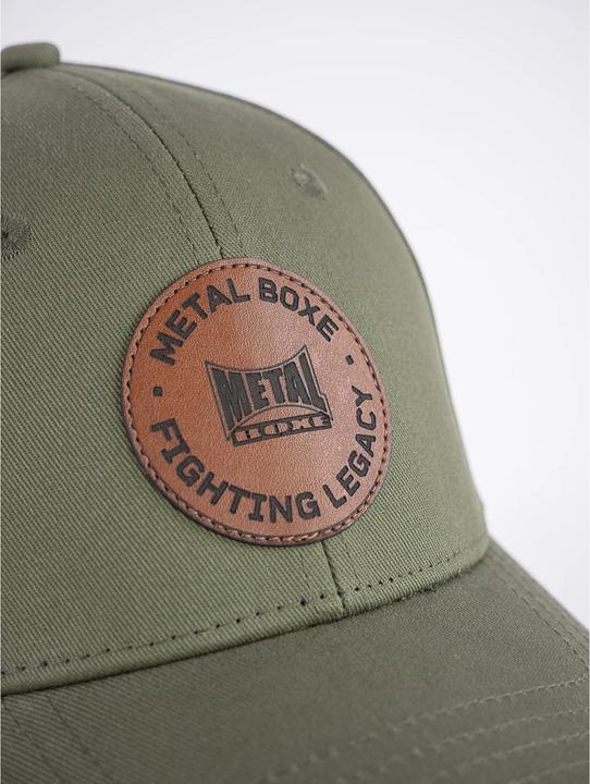 Actual product image Metal Boxe Baseball cap with leather patch (One size)