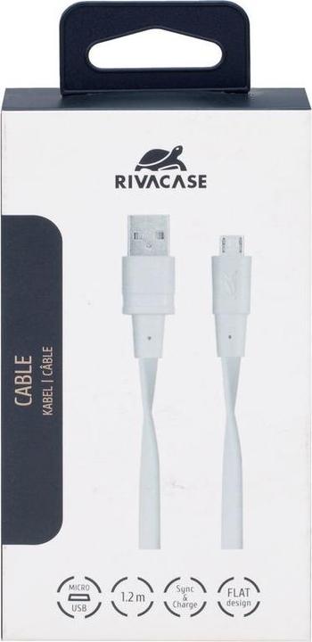 Produktbild Rivacase RIVA Micro USB Kabel 1,2m Weiss (1.20 m, USB 2.0)