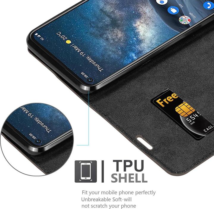 Actual product image Cadorabo Book Invisible Magnet Cover (Nokia 8.3)