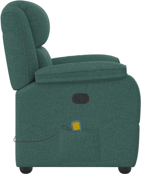Immagine prodotto vidaXL Poltrona massaggiante Tessuto verde scuro Poltrona massaggiante TV