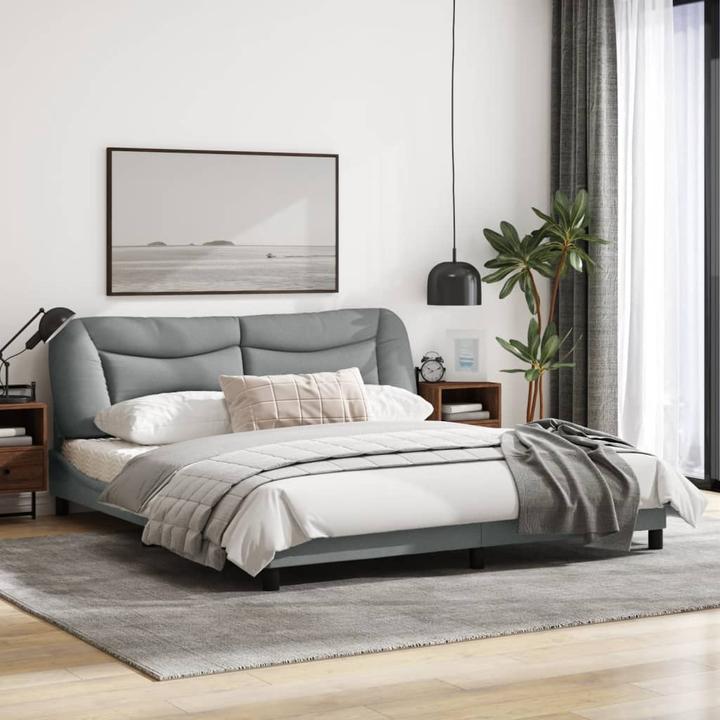 Image du produit VidaXL Cadre de lit avec tête de lit en tissu (180 x 200 cm)