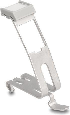 Actual product image Delock Keystone holder with labelling field 1 port for top-hat rail metal (Keystone module)