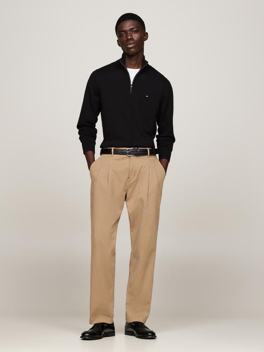 Immagine prodotto Tommy Hilfiger Pima CTN Cashmere Pullover Zip Mock Black (S)