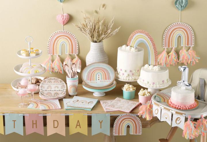 Actual product image Creative Party Assiettes à dessert "Boho Rainbow" (8x)