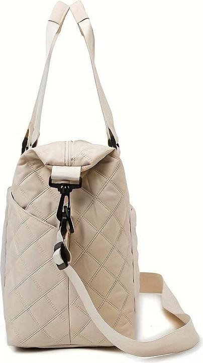 Actual product image Only-Bags.Store Large capacity Travel Duffle Bag with Argyle pattern, solid colour, Overnight Tote with