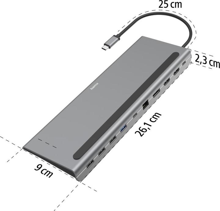 Actual product image Hama Essential (USB-C, 10 ports)