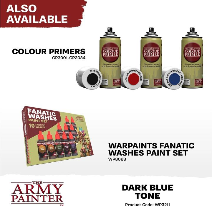 Produktbild The Army Painter Wash Warpaints Fanatic Wash: Dark Blue Tone 18 ml (Dark Blue Tone, 18 ml)