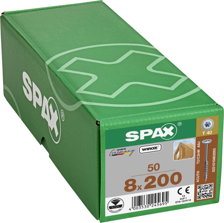 Produktbild Spax Tellerkopf T-Star Plus T40 Teilgewinde 4cut Wirox (50 Schrauben pro Stück)