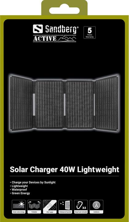 Produktbild Sandberg Solar Charger (40 W, 0.90 kg)