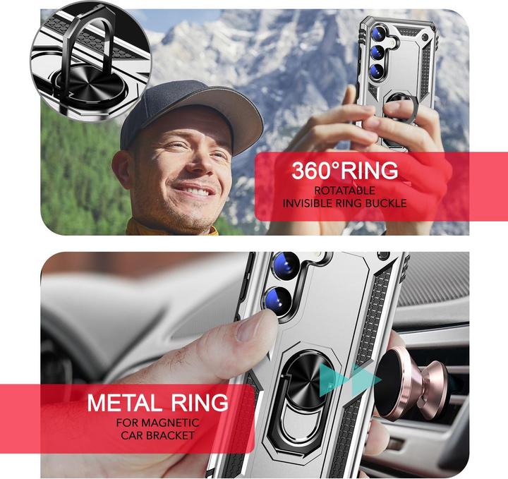 Actual product image Nalia Shockproof Military Style Ring Cover (Samsung Galaxy S24)