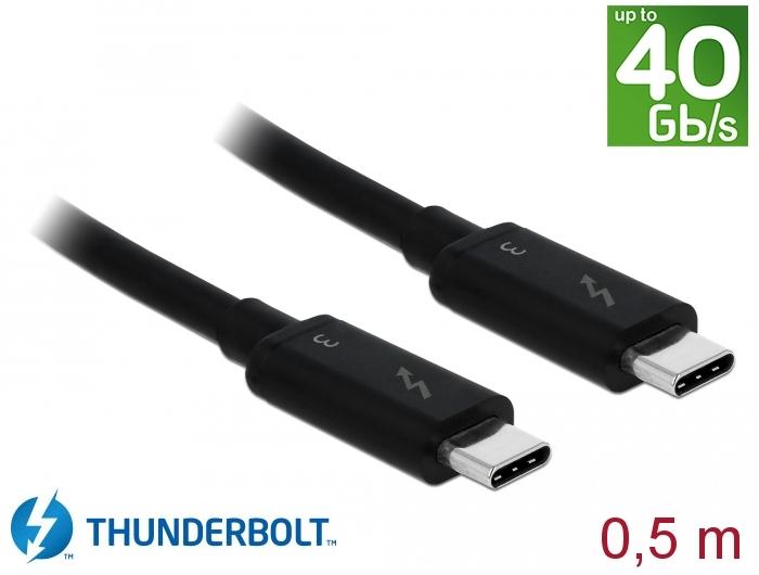 Produktbild Delock Thunderbolt 3 Kabel (0.50 m, USB 3.1)