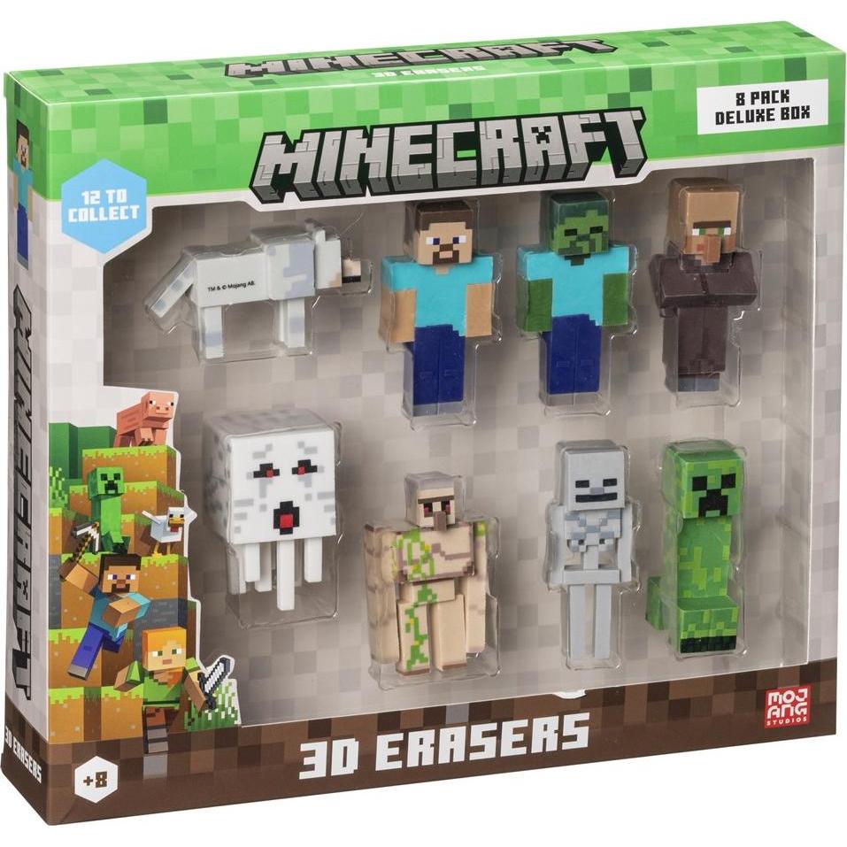 Thumbnail - Inno3D Minecraft 3d Erasers - 8 Pack Deluxe Box Ver.A