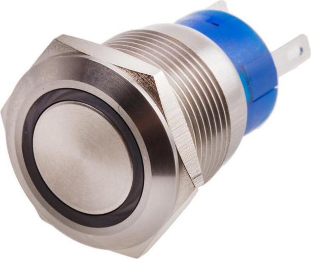 Produktbild RS PRO 19mm,stainless,SPST,mom,Blue,24V