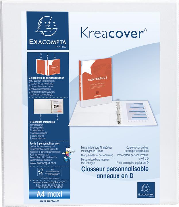 Produktbild Exacompta KREACOVER - Ringbücher A4 Maxi (A4, 47 mm, 1 Stück)