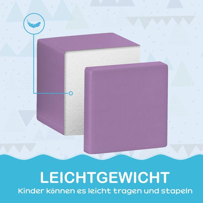 Immagine prodotto Swisshandel24 Softbausteine, 12 Würfel á 20 x 20 x 20 cm, pflegeleicht, kindersicher, für 1-3 Jahre, Kunstleder
