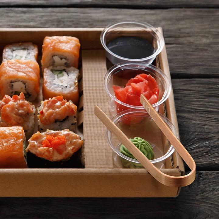 Actual product image Wimex.eu Bamboo finger food tongs 10cm - 50 pieces (50 x)