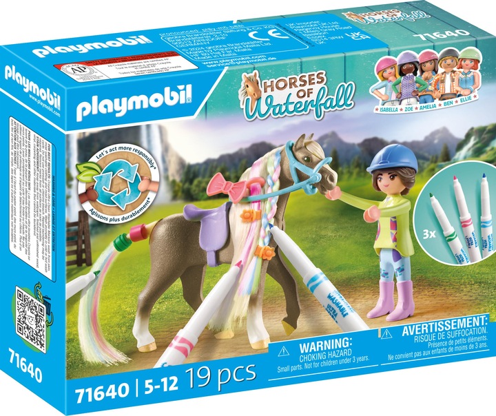 Immagine prodotto Playmobil Set creativo con cavallo e matite (71640, Cavalli Playmobil della cascata)