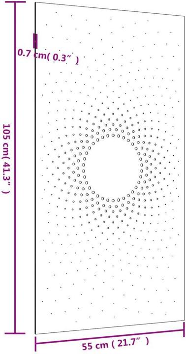 Produktbild vidaXL Garten-Wanddeko 105x55 cm Cortenstahl Sonne-Design