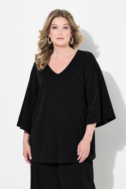 Actual product image Miamoda A-line t-shirt with glitter effect and 3/4 sleeves (48)