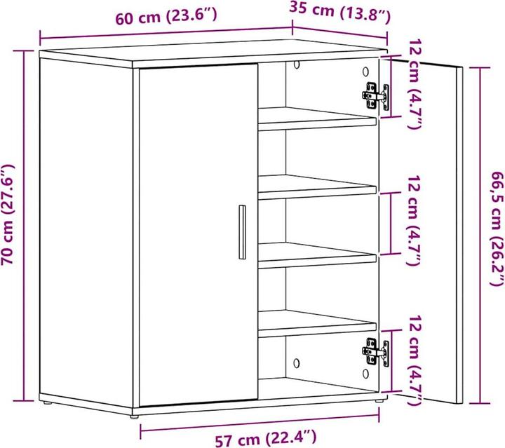 Image du produit vidaXL Anni (60 x 35 x 70 cm)